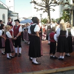 d`Volkstanzgruppe beim Perlesreuter Drescherfest, Bild 4147