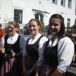 d`Volkstanzgruppe beim Perlesreuter Drescherfest, Bild 4144